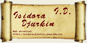 Isidora Đurkin vizit kartica